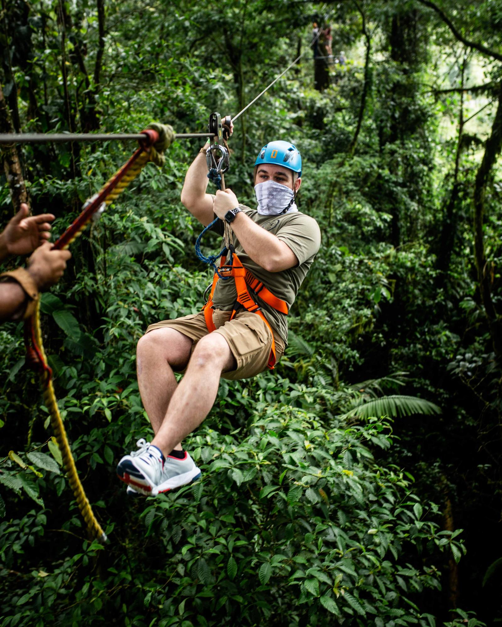 Rainforest canopy zipline Costa Rica